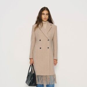 NWT Reformation Dakota Coat Ivory - Size XL